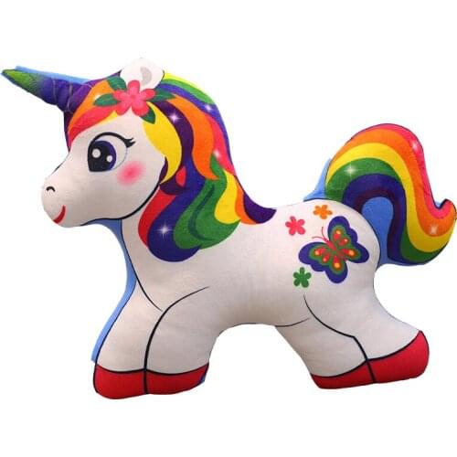 Dream Unicorn Rainbow Horse children plush Toy pillow baby kids Stuffed Toy for Christmas Birthday Gift