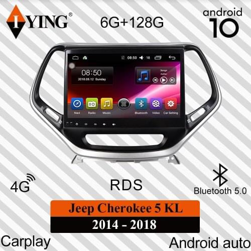 IYING Wireless Carplay For Jeep Cherokee 5 KL 2014 - 2018 Car Radio Multimedia Video Player Navigation GPS Carplay Android 10