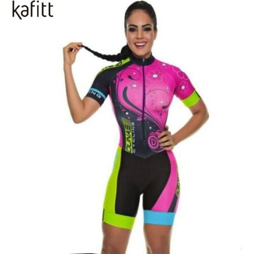 Kafitt Professional Team Triathlon Womens Short-sleeved Cycling Jersey Set Ropa Ciclismo Feminina Tights Jumpsuit Sweatshirt