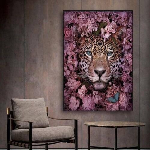 Canvas Painting Jungle Leopard Wall Art Poster Nordic Posters And Prints Wall Pictures For Living Room Home Decor Frameless