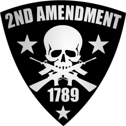 Creative 1789 Gun Skull Shield Color Car Sticker PVC Personalized Auto Body Window Exquisite Waterproof Decal Decorate