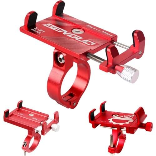 Bicycle Scooter Aluminum Alloy Mobile Phone Holder Mountain Bike Bracket Cell Phone Stand Cycling Accessories