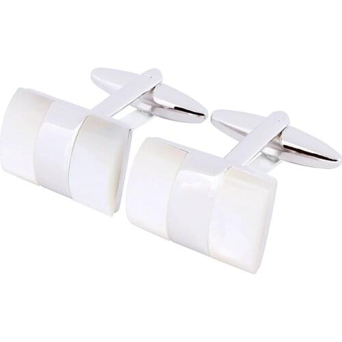 Male Fashion Shirt Button Mother Pearl Cufflinks Copper French Shirts Wedding Cuff Links Jewelry Accessories