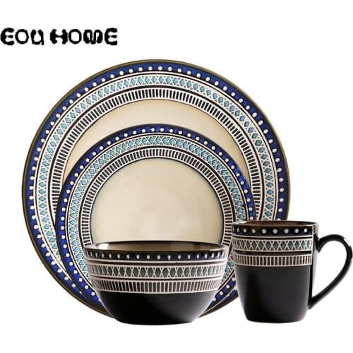Exotic Dinnerware Sets Creative Ceramic Dinner Plates Western Food Steak Plate Salad Noodle Bowl Mug Kitchen Household Tableware