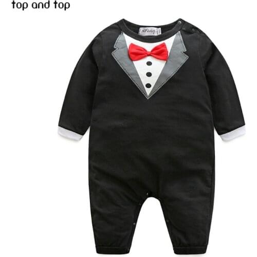New pure cotton Baby Clothing Bow tie design Baby Romper Infantil babi boy jumpsuit Newborn Babies Rompers