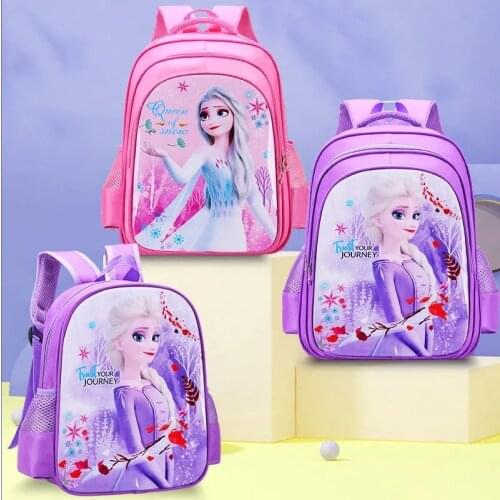 NEW Disney girls frozen elsa anna Snow Queen princess Plush Backpacks kids School Bag Breathable backpack