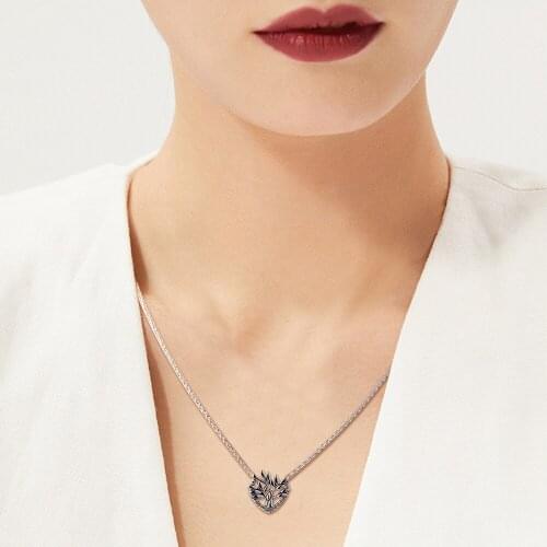 Necklace 925 Sterling Silver Heart Family Tree Collier Necklaces for Women 2021 Valentines Day Gift N139