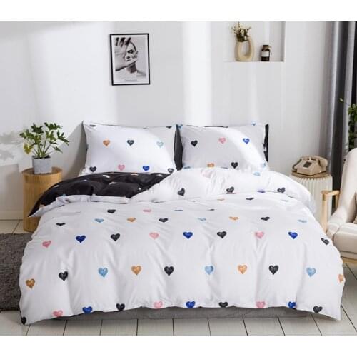 Graffiti Heart Bedding Set Geometric Duvet Cover Set Nordic Single Queen King Quilt Cover (No Bed Sheet) DropShipping