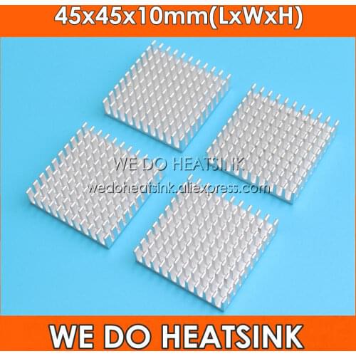 WE DO HEATSINK Silver 45x45x10mm Aluminum Heat Sink Radiator Cooler For AMD, CPU, IC Transistor, PCB