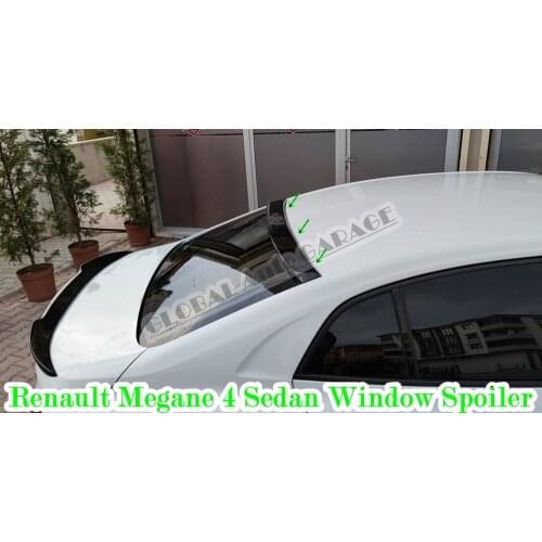 For Renault Megane 4 Sedan Window Roof Spoiler 2016-2020 Auto Accessory Universal Spoilers Car Antenna Car Styling Diffüser