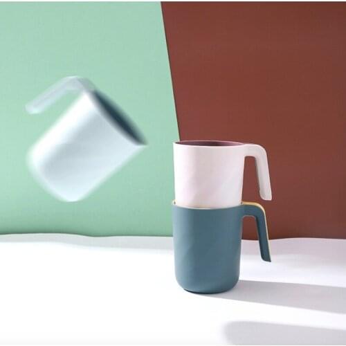 2pcs Portable Simple Creative Toothbrush Cup With Handle Bathroom Tumbler Mouthwash Travel Toothbrush Holder Children Bathroom