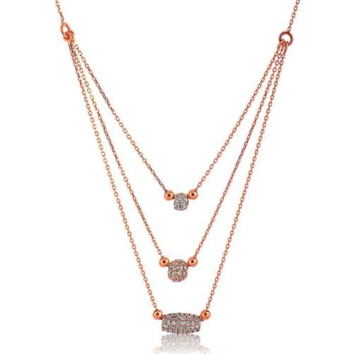 Tevuli 925 Sterling Silver Three Chain Lady Necklace