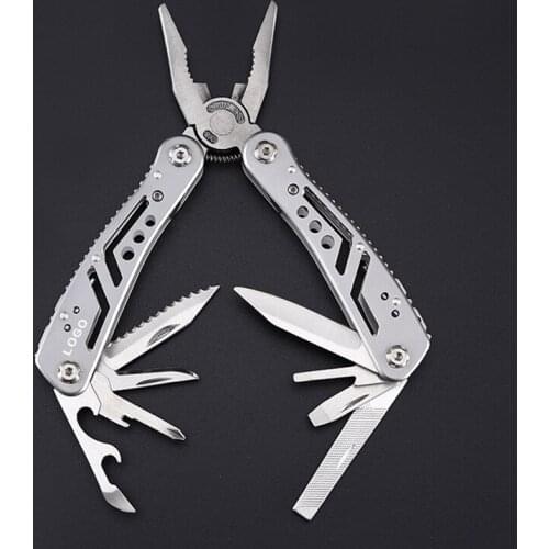 Outdoor Multifunctional Pliers Folding Pocket EDC Camping Survival hunting Screwdriver Kit Bits Knife Bottle Opener Hand Tools