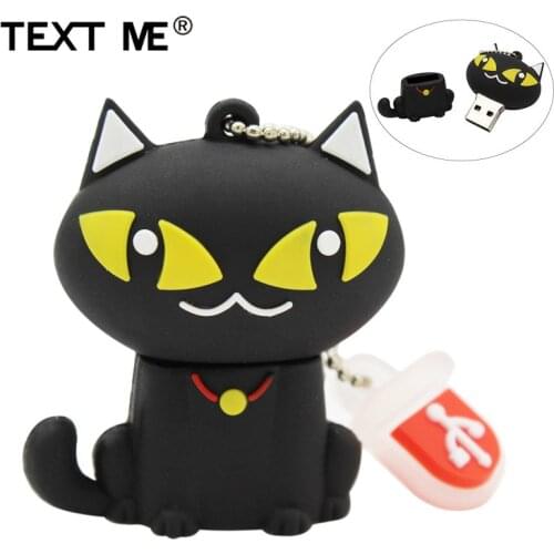 TEXT ME cartoon Bell cat model usb2.0 4GB 8GB 16GB 32GB 64GB pen drive USB Flash Drive creative gift