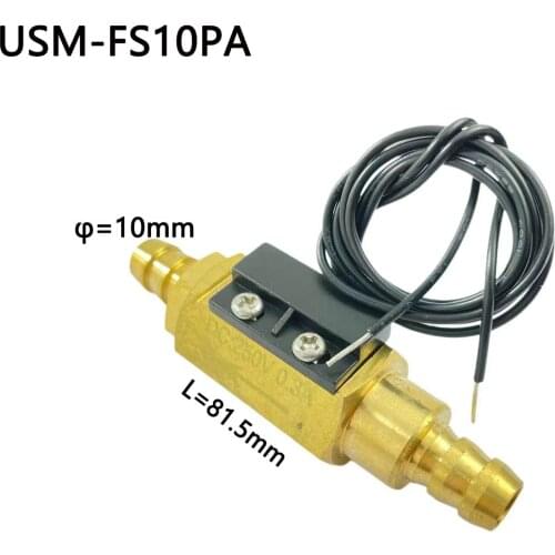 USM-FS10PA Flow Sensor Switch Reed Switch Brass Magnetic Sensor Switch 1.5-12L/min 250V DC 70W 2 wire iSentrol Zhongjiang Open