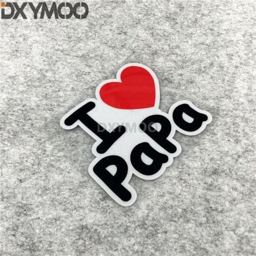 I LOVE MY PAPA Motorcycle Helmet Bike Sticker Auto Truck Window Car Styling Vinyl Decal