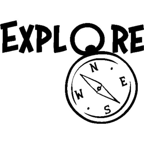 Navigation Compass Car Window Bumper Sticker Vinyl Decal Car Window Bumper Novelty JDM Drift Vinyl Decal Sticker 15CM x 10.7CM