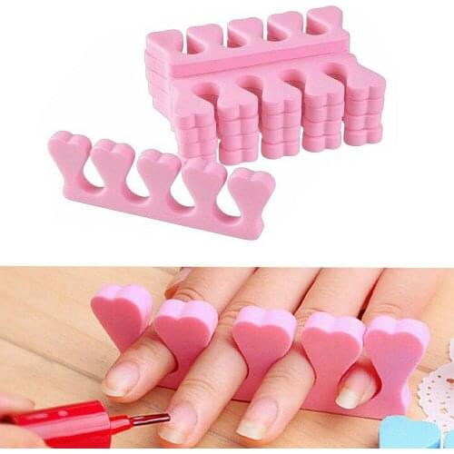 100pcs Sponge Foam Toe Separator Nail Art Finger Salon Pedicure Manicure Tool Pink