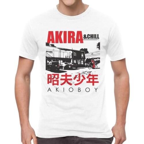 1988 Akira Shotaro Kaneda Tshirts Men Streetwear Tee Top Cotton T Shirts Short Sleeve Anime Movie Neo Tokyo T-shirt Gift Clothes