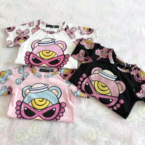 2020 Boys Girls Tee Shirt Fille Kid Clothes Pattern Ferris Wheel Pacifier Kids T Shirt Summer Clothes Short Sleever Enfant C