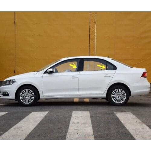 4PCS/SET Brightly Black Protective PC Window Middle Pillar Decorated Plate /Cover For Volkswagen Santana CBA024C