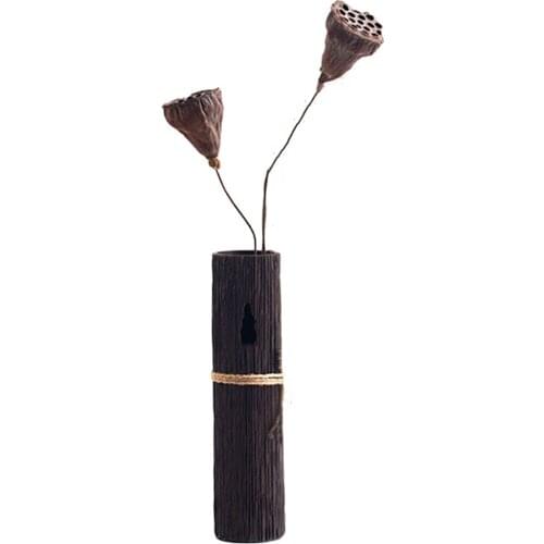 5pcs Home decoration artificial plants flowers natural dried brwon lotus pods with stems