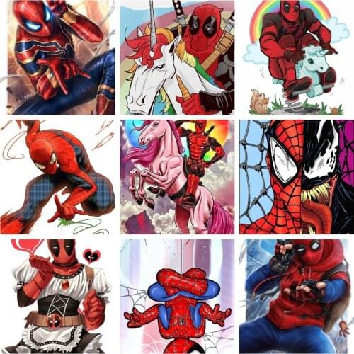 5D Diamond Painting Marvel Deadpool Spoof Piotr Rasputin Cross Stitch Embroidery Kits Mosaic Full Drill Home Decor Boy Gifts