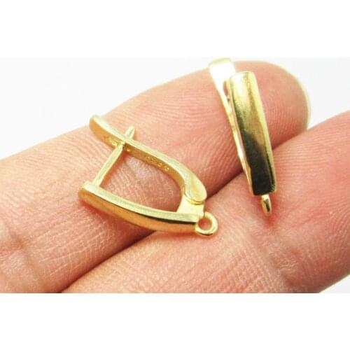 Brass leverback Earrings clasps 21x12.3mm Raw brass ear hooks with bail -6pcs R1014
