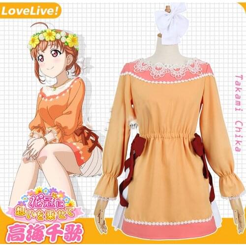 Anime Love Live! Sunshine Takami Chika Cosplay Costumes for Halloween Christmas Party Masquerade Anime Shows Halloween Outfit