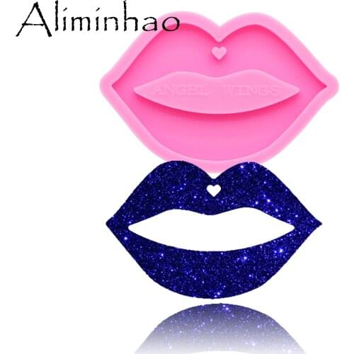 DY0170 Shiny Lips Silicone Molds DIY epoxy resin mould silicon mouth keychain craft custom mold