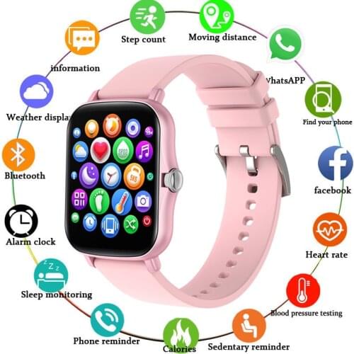 LIGE P8 Plus 1.69 inch 2021 Watches Men Full Touch Fitness Tracker IP67 waterproof Women GTS 2 clock watch for Xiaomi phone+box