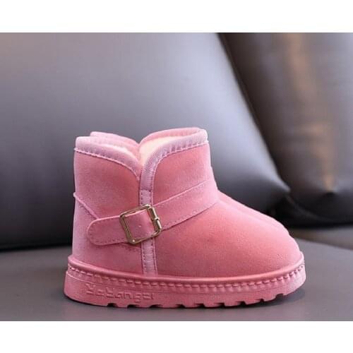 Kids Winter Black Shoes For Little Boys Girl Sneakers ChildrenS Flat Ankle Warm Snow Boots 2020 2 3 4 5 6 7 8 9 10 11 12 Years