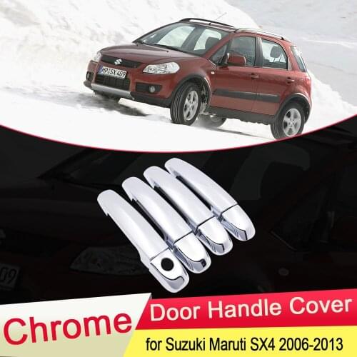 For Suzuki Maruti SX4 2006 2007 2008 2009 2010 2011 2012 2013 Chrome Door Handle Cover Exterior Trim Car Stickers Accessories