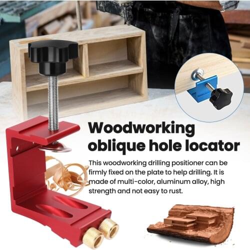 Woodworking Oblique Hole Locator 15 ° Drilling Positioner Inclined Hole Digging Hole Opener Drill Locator Hole Locator