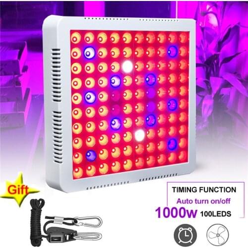 Grow Tent LED Grow Light 1000W Timer Lamp For Plants UV IR Full Spectrum Phyto Lamp For Seedling Phytolamp With Adjustable Rope