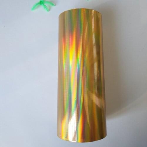 Holographic foil hot stamping foil hot press on paper or plastic gold plain pattern transfer film hot foil