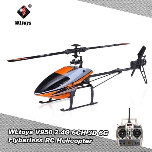 HOT WLtoys V950 Big Helicopter with 1912 2830KV Brushless motor 2.4G 6CH 3D6G System Brushless Flybarless RC Helicopter RTF