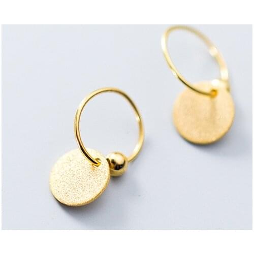 MloveAcc Korean Simple Trendy 925 Sterling Silver Circle Hoop Earrings for Women Wedding Statement Jewelry Brincos