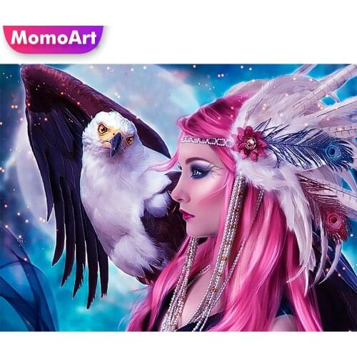 MomoArt DIY Diamond Painting Eagle New Arrival Diamond Mosaic Animal Full Drill Square Embroidery Woman Cross Stitch Wall Decor