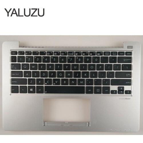 YALUZU NEW c case For ASUS X201 X201E X202 x202e Palmrest Cover upper case US version keyboard bezel English silver TOPCASE CASE