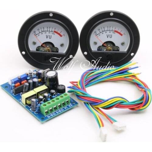 One pair high-end 52mm VU meter level meter dB power meter + driver board