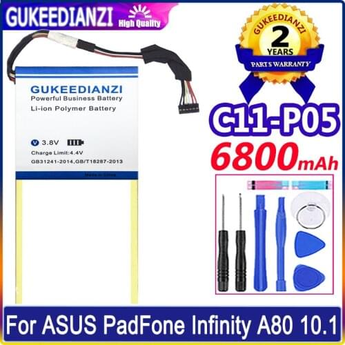 6800mAhoriginal GUKEEDIANZI C11-P05 C11P05 Laptop Battery For Asus PadFone Infinity A80 10.1" Tablet