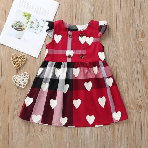 Lottie style dress for girls / Plaid cotton dresses / Sweetheart dress
