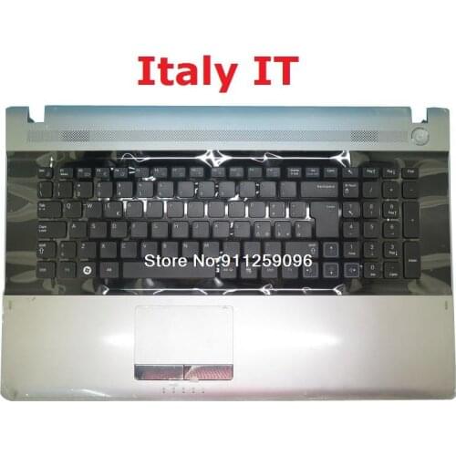 Laptop PalmRest&keyboard For Samsung RV711 RV711I RV720 RV720I Spain SP Italy IT Upper Case With Touchpad New