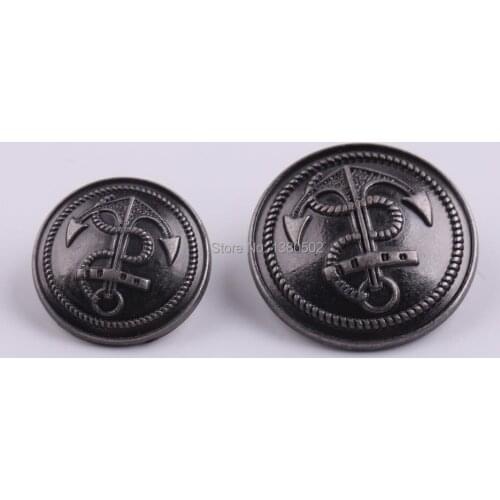 10PCS/lot 18/23mm Gunmetal Color Round Clothes Buttons Decorative Shirt Button for Garment