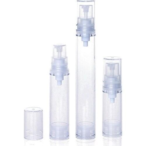5/10/15ml Empty Airless Vacuum Pump Bottle Refillable Plastic Lotion Cosmetic Lotion Container For Travel