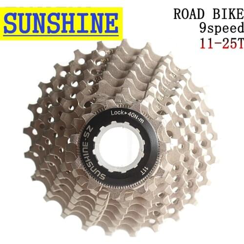 SUNSHINE-SZ Road Racing Bike 9s 18s 9S Speed 11-25T Cassette Freewheel Sprockets for Bicycle Parts flywheel