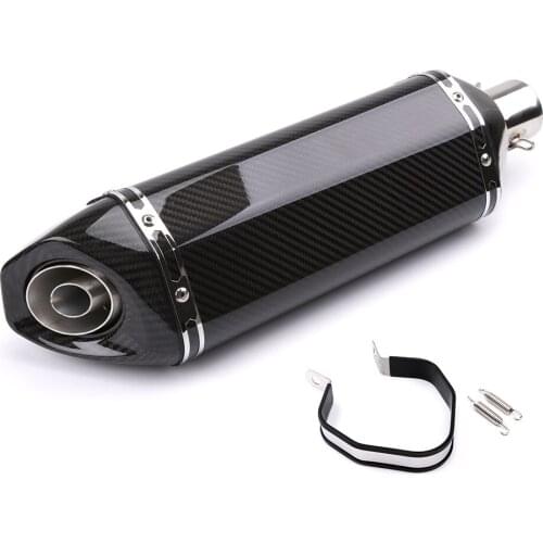 Universal 51MM Motorcycle Carbon Fiber Exhaust Muffler Pipe Scooter for BMW KTM Yamaha Suzuki Kawasaki Honda Aprilia (Clip On)