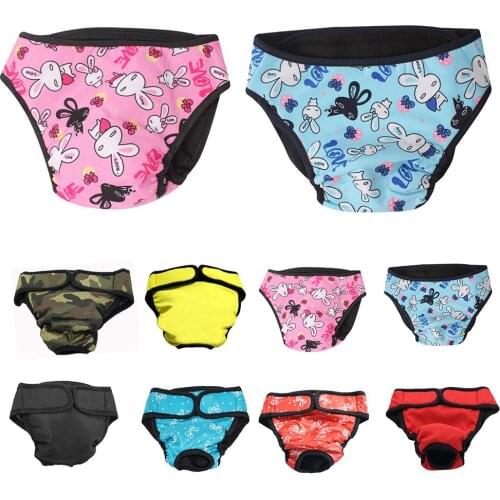 XS-XXL Dog Physiological Pants Diaper Washable Female Dog Shorts Panties Menstruation Sanitary Underwear Briefs For Dog