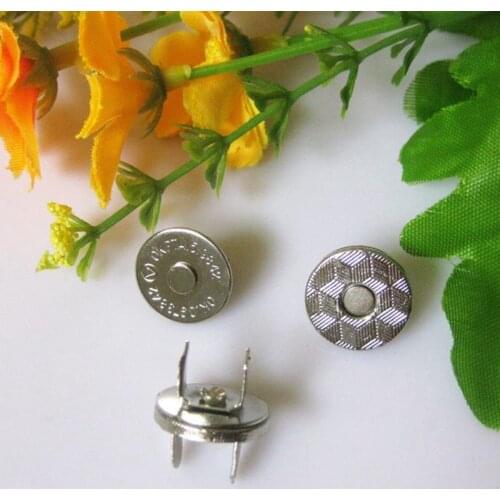 10 Sets/lot 10mm Silver Small Metal Magnet Buttons For Handbags,Purse,Metal Button Fastener For Wallet Bags